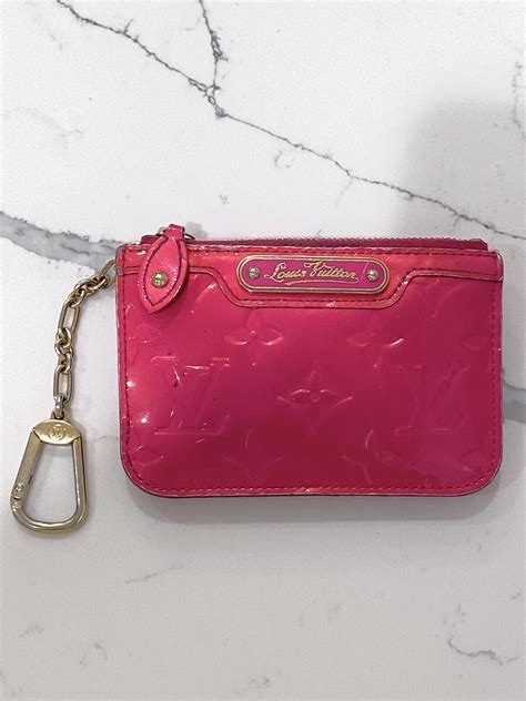 louis vuitton keychain wallet pink|louis vuitton coin keychain.